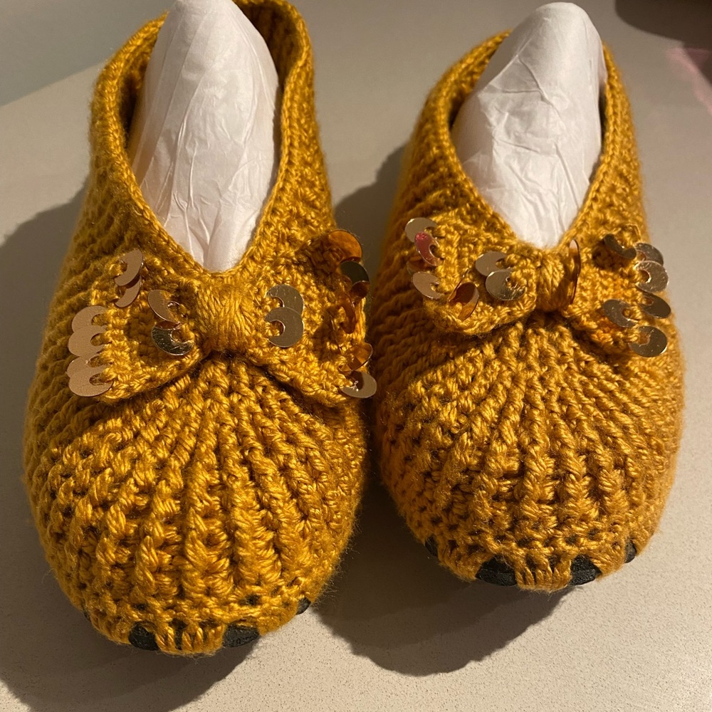 Hand Knit Cozy Ballerina Slippers